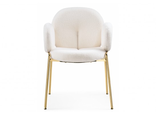 Стул на металлокаркасе Kalipso white / gold