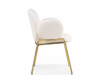 Стул на металлокаркасе Kalipso white / gold
