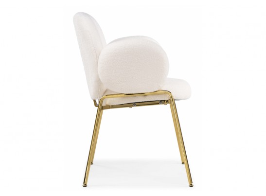 Стул на металлокаркасе Kalipso white / gold