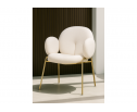 Стул на металлокаркасе Kalipso white / gold