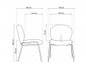 Стул на металлокаркасе Kalipso 1 white / black