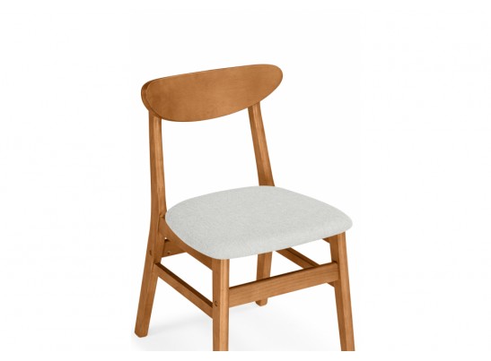 Деревянный стул Okava бежевый / орех