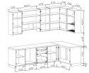 Кухонный гарнитур Интегра угловой 2,84*3,2