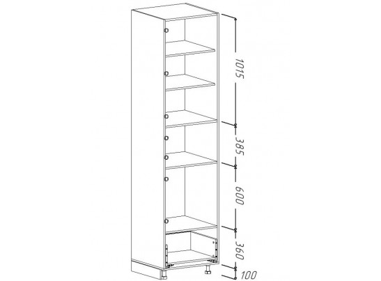 Пенал Интегра 0,6 (для техники)