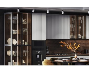 Пенал со стеклянными фасадами Милагро панорама 0,4