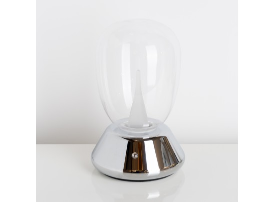 Настольная лампа диммируемая 10W 3000K прозрачный/хром Uovo III Lightstar 807904 в Ростове-на-Дону