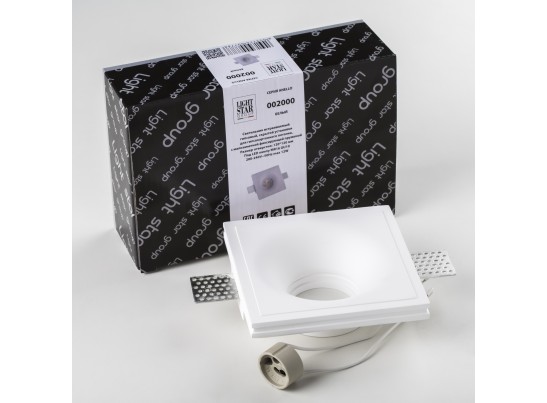 Светильник встраиваемый гипсовый скрытой установки д/гипсокартонного потолка с малозаметной фиксирующей пружиной MR16 GU10 Anello 002000 в Ростове-на-Дону