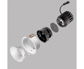 Модуль профессиональный светодиодный диммируемый 7W/12W 2700K в сборе с суппортом с углом наклона до 30°  STELLA PRO Lightstar 075092