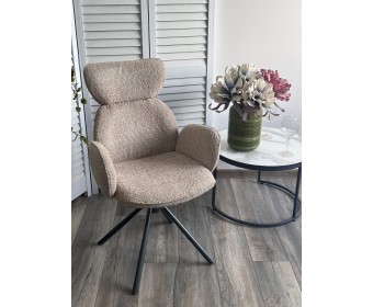 Стул VARDY 360 град.поворот. бежевый букле XD841-06 / Серый, ®DISAUR