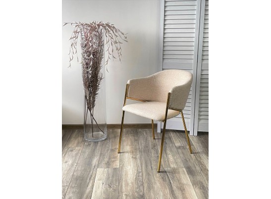 Стул DILL TRF-11 светло-бежевый, ткань/ золотой каркас в Ростове-на-Дону