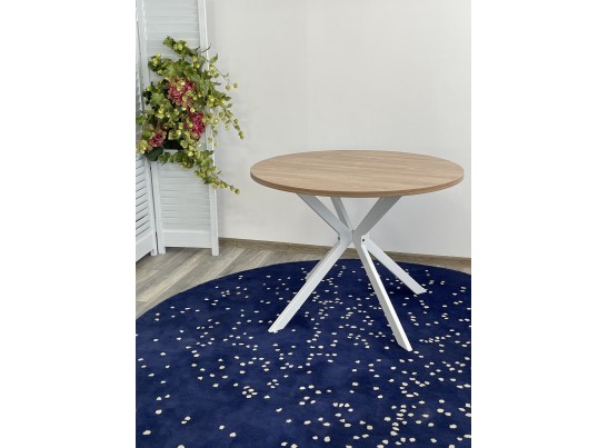 Стол ВЕГА D100 Дуб Канзас/ белый каркас 1 шт / 1 кор в Ростове-на-Дону