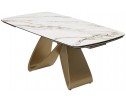 Стол PALACIO 180 KL-188 Контрастный мрамор матовый, итальянская керамика/ Шампань, ®DISAUR в Ростове-на-Дону