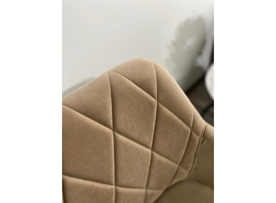 Стул BRANDY-X БЕЖЕВЫЙ #5, велюр / черный каркас в Ростове-на-Дону