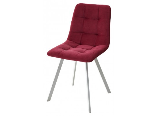 Стул CHILLI-Q SQUARE винный #16, велюр / белый каркас, 4 шт./1 к, в Ростове-на-Дону
