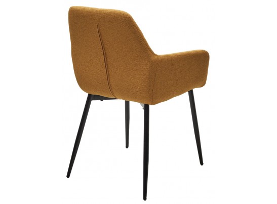 Стул NOVARA Barrel-48 Горчичный, ткань / черный каркас / Товарный знак DISAUR в Ростове-на-Дону