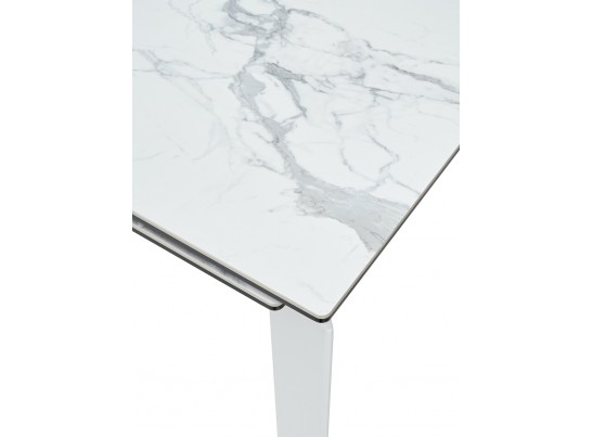 Стол CORNER 120 MATTE STATUARIO Белый мрамор матовый керамика, стекло/ белый каркас, ®DISAUR в Ростове-на-Дону Стол CORNER 120 MATTE STATUARIO Белый мрамор матовый керамика, стекло/ белый каркас, ®DISAUR в Ростове-на-Дону