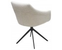 Стул КЛАУДС (CLOUDS) 360 град. поворот. Белый Wales 101, букле/ черный каркас / Товарный знак DISAUR в Ростове-на-Дону