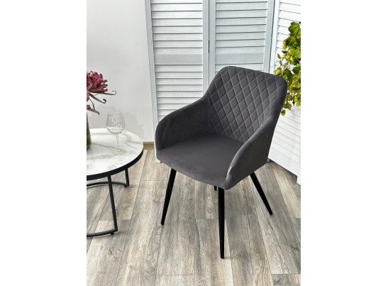 Стул BRANDY 505-38 Графит, велюр "беспальчиковый" / черный каркас, в Ростове-на-Дону