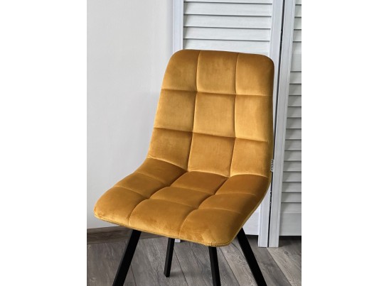 Стул CHILLI SQUARE BLUVEL-68 желтый, велюр / черный каркас в Ростове-на-Дону