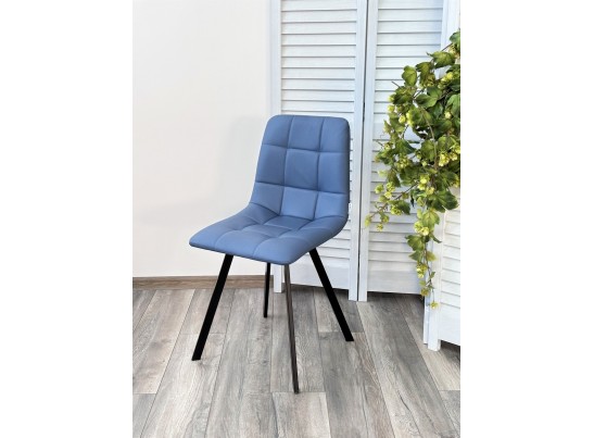 Стул CHILLI-Q SQUARE Oracul 795 Синий, экокожа PU / черный каркас, в Ростове-на-Дону