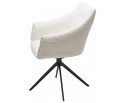 Стул КЛАУДС (CLOUDS) 360 град. поворот. Белый Wales 101, букле/ черный каркас / Товарный знак DISAUR в Ростове-на-Дону