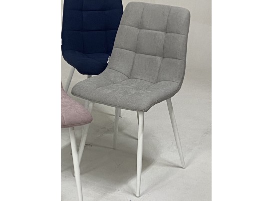 Стул CHILLI UF860-02B серо-голубой, ткань/ белый каркас в Ростове-на-Дону