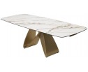 Стол PALACIO 180 KL-188 Контрастный мрамор матовый, итальянская керамика/ Шампань, ®DISAUR в Ростове-на-Дону