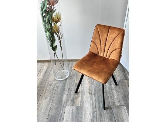 Стул ARFA UF912-02B античный медный, велюр без "пальчикового" эффекта/ черный каркас, ®DISAUR в Ростове-на-Дону