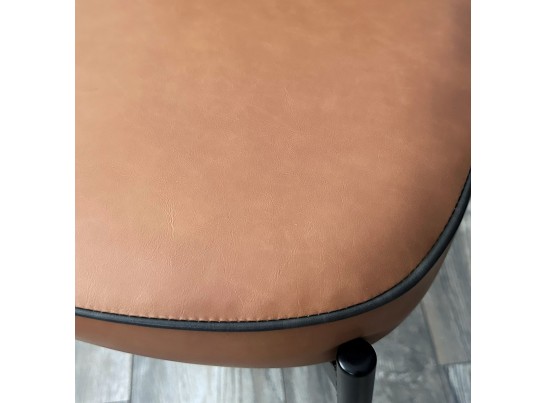 Стул CORDA MA-4/MA-7 коньяк/темно-серый кант, PU / черный каркас в Ростове-на-Дону