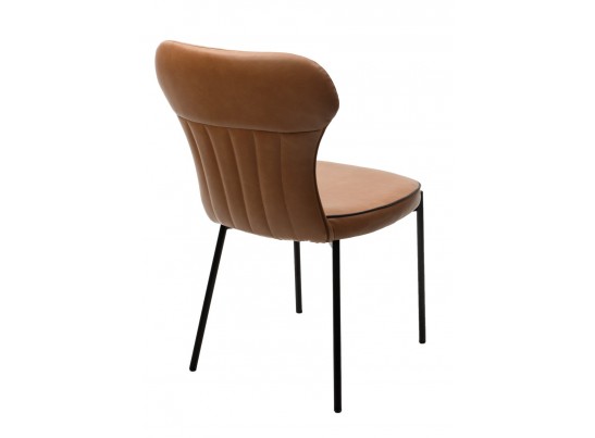 Стул CORDA MA-4/MA-7 коньяк/темно-серый кант, PU / черный каркас в Ростове-на-Дону