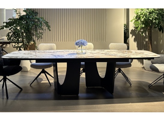 Стол BIRGER 200 KL-188 Контрастный мрамор, итальянская керамика, ®DISAUR в Ростове-на-Дону