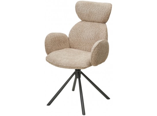 Стул VARDY 360 град.поворот. бежевый букле XD841-06 / Серый, ®DISAUR