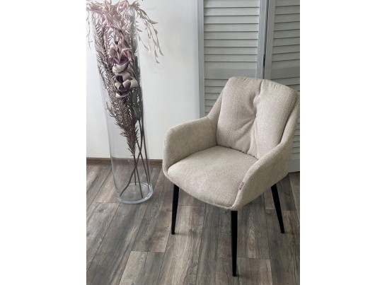 Стул DORE Garna-071 бежевый, ткань / черный каркас, ®DISAUR в Ростове-на-Дону