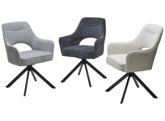 Стул GUARA 180 град. поворот. цвет серо-бежевый RAVEN 06 / черный каркас, ®DISAUR в Ростове-на-Дону