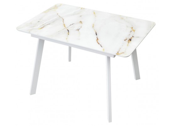 Стол АРУБА 140 нераздвижной АУРУМ, стекло/ БЕЛЫЙ каркас в Ростове-на-Дону