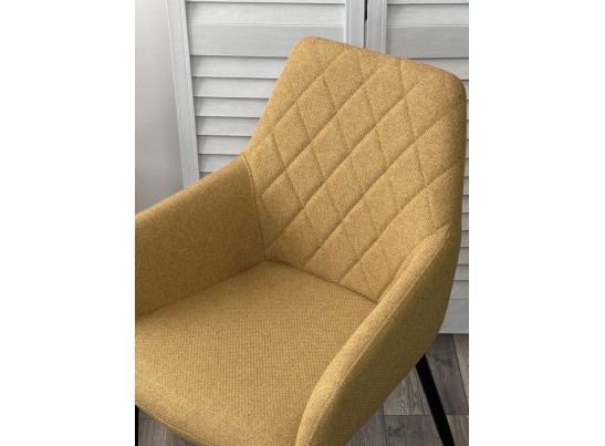 Стул NOVARA Barrel-48 Горчичный, ткань / черный каркас / Товарный знак DISAUR в Ростове-на-Дону