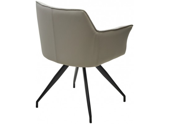 Стул PISTIL поворотный 180 град., ткань DAVIS CITY-03 светло-беж / PU-03 светло-беж/ черный, ®DISAUR в Ростове-на-Дону