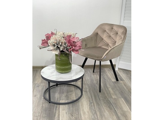 Стул GALE 360 град. поворот. BLUVEL-40 BEIGE, велюр/ черный каркас, в Ростове-на-Дону