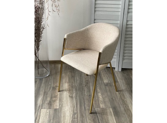 Стул DILL TRF-11 светло-бежевый, ткань/ золотой каркас в Ростове-на-Дону