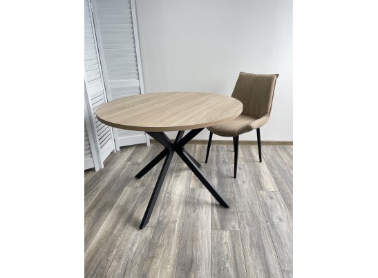 Стол ВЕГА D100 Дуб Бардолино/ черный каркас в Ростове-на-Дону