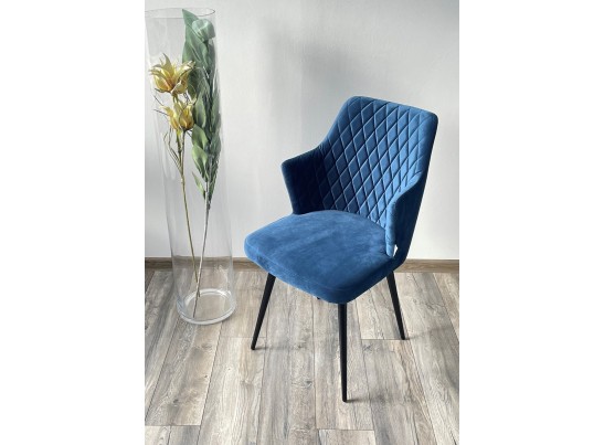 Стул HERMAN 360 град. СИНИЙ #29, велюр / черный каркас в Ростове-на-Дону