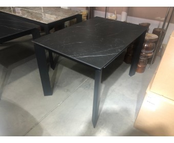 Стол CORNER 120 MATT BLACK MARBLE SOLID CERAMIC / BLACK, ®DISAUR