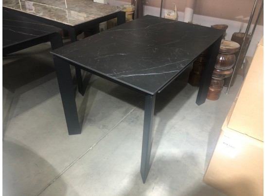 Стол CORNER 120 MATT BLACK MARBLE SOLID CERAMIC / BLACK, ®DISAUR в Ростове-на-Дону