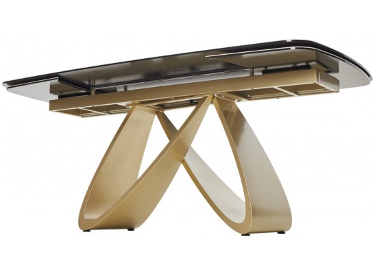 Стол PALACIO 180 KL-188 Контрастный мрамор матовый, итальянская керамика/ Шампань, ®DISAUR в Ростове-на-Дону