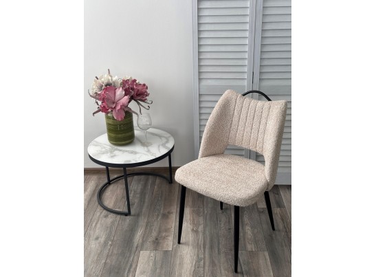 Стул JANETY UF998-04 бежевый, букле / черный каркас/ Товарный знак DISAUR в Ростове-на-Дону