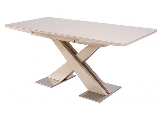 Стол CONTI 140 BEIGE GLASS бежевый глянец в Ростове-на-Дону