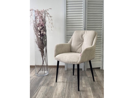 Стул DORE Garna-071 бежевый, ткань / черный каркас, ®DISAUR в Ростове-на-Дону