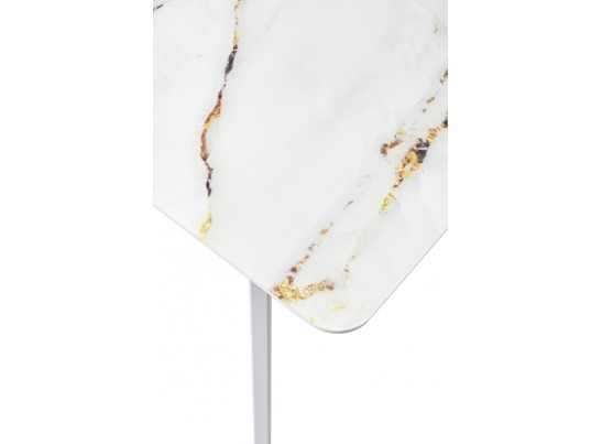 Стол АРУБА 140 нераздвижной АУРУМ, стекло/ БЕЛЫЙ каркас в Ростове-на-Дону