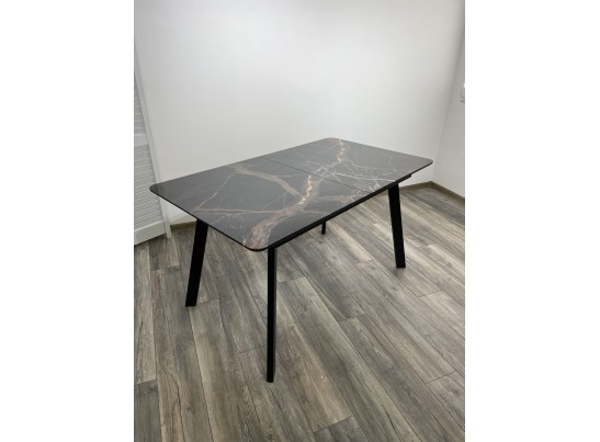 Стол АРУБА 140 МЕЙДЖИК, стекло / черный каркас в Ростове-на-Дону