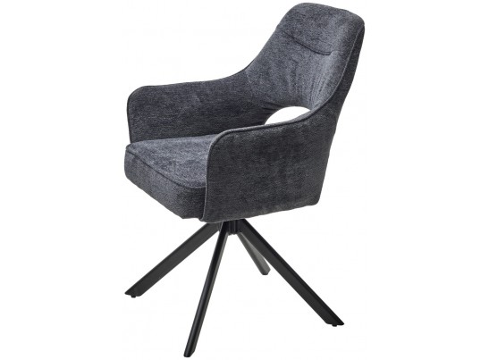 Стул GUARA 180 град. поворот. цвет серый RAVEN 18 / черный каркас, ®DISAUR в Ростове-на-Дону